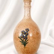 Magnificent vintage vase signed Simon-D – Glazed ceramic with floral decoration.