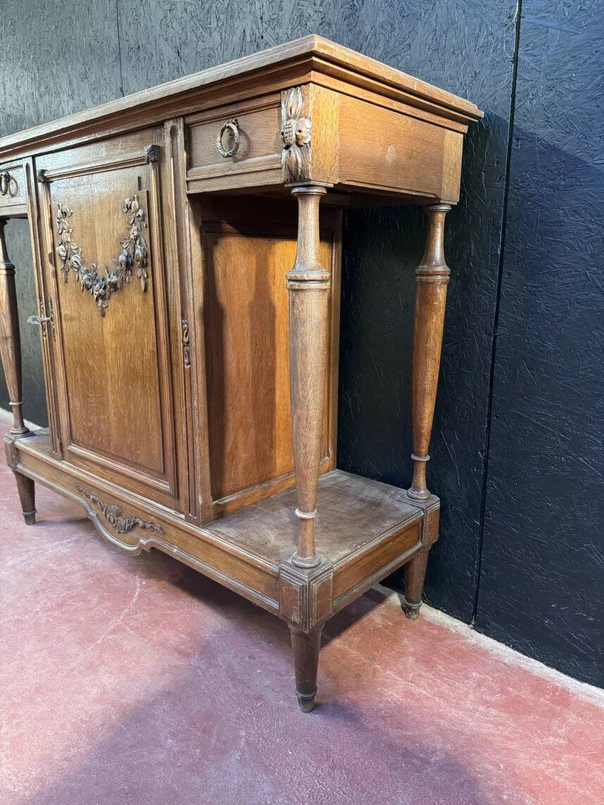 Solid oak sideboard - 1950s