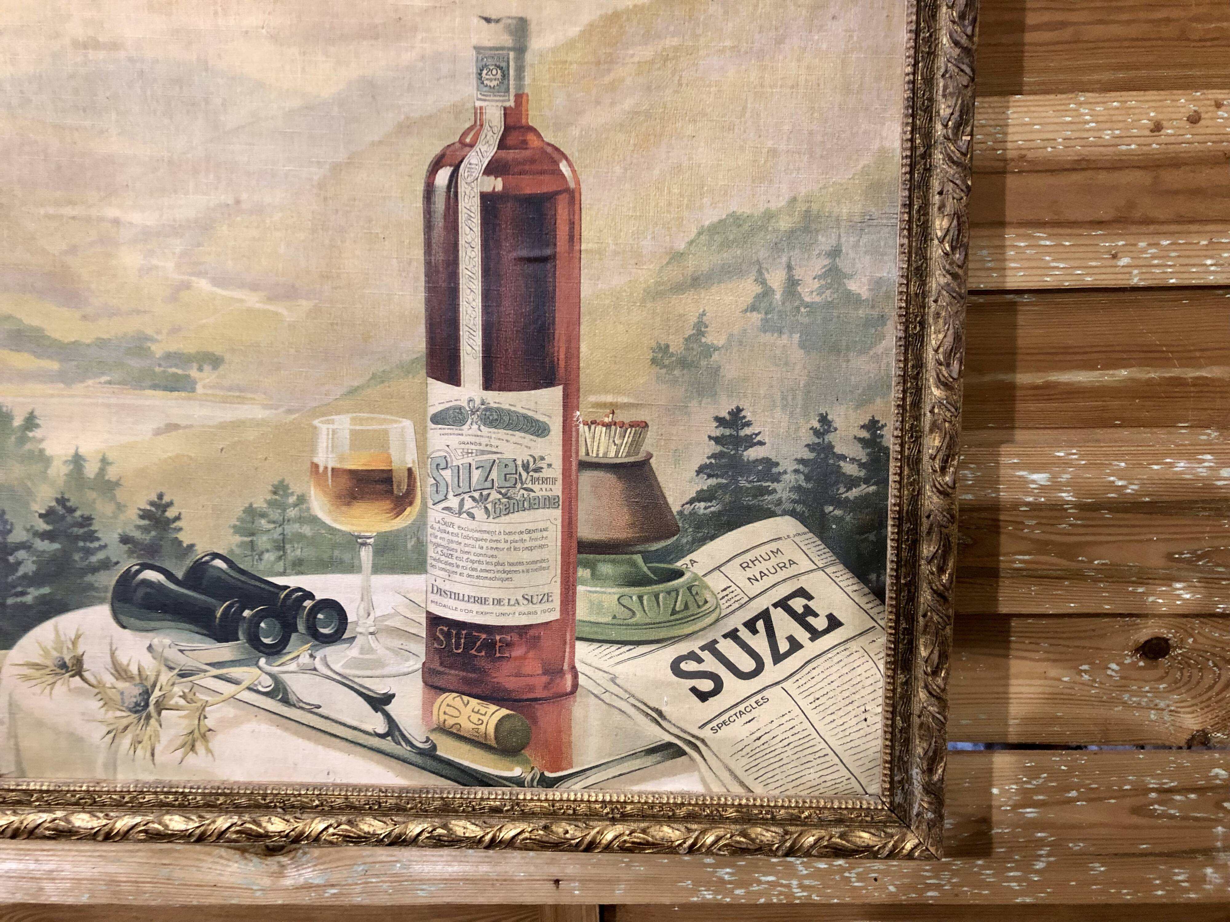 Old advertising painting Suze