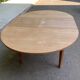 Scandinavian round extendable dining table renovated light oak 172cm