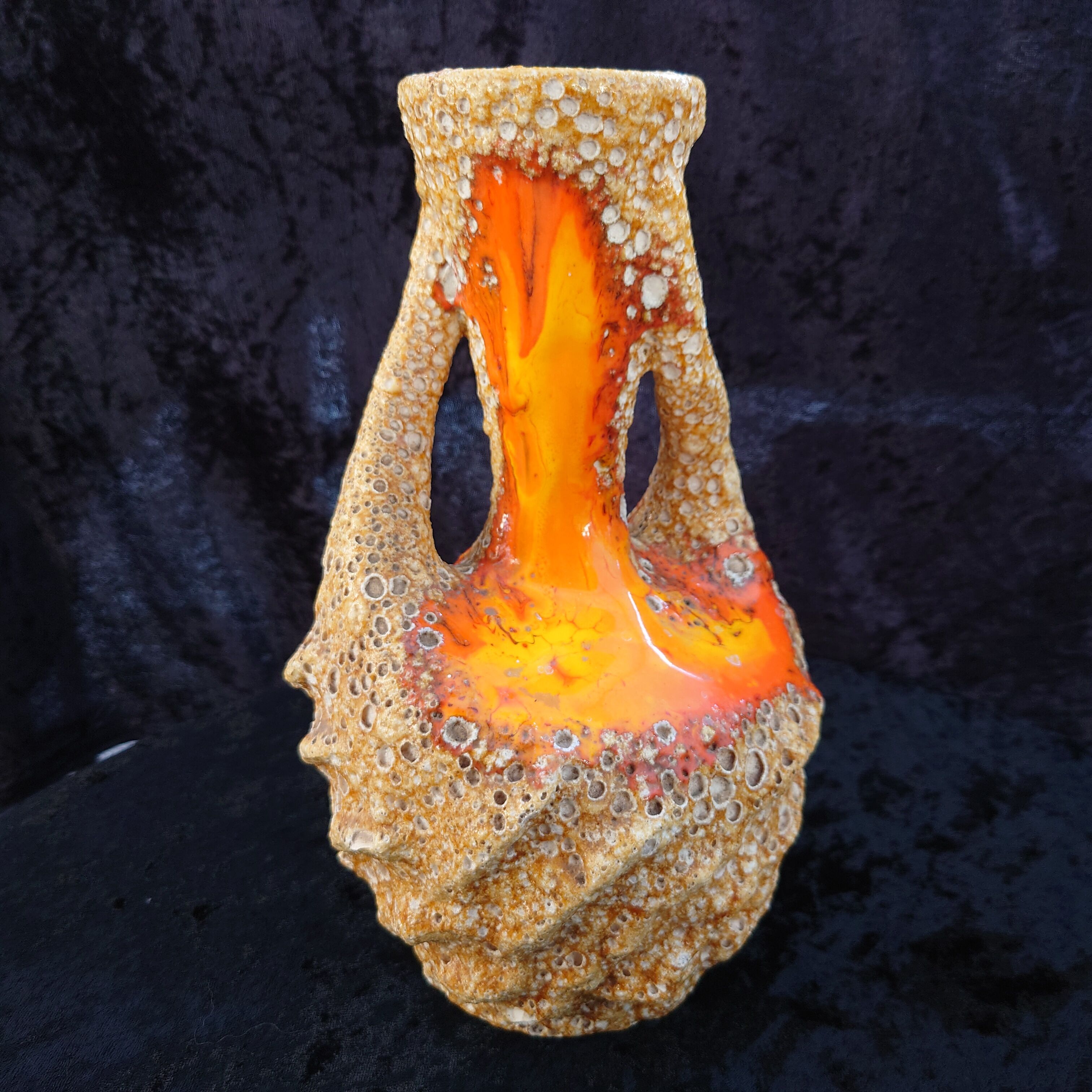 Vase orange Vallauris
