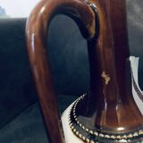 Saint Uze sandstone pitcher 1900s 19.5cm Old vintage steel earth