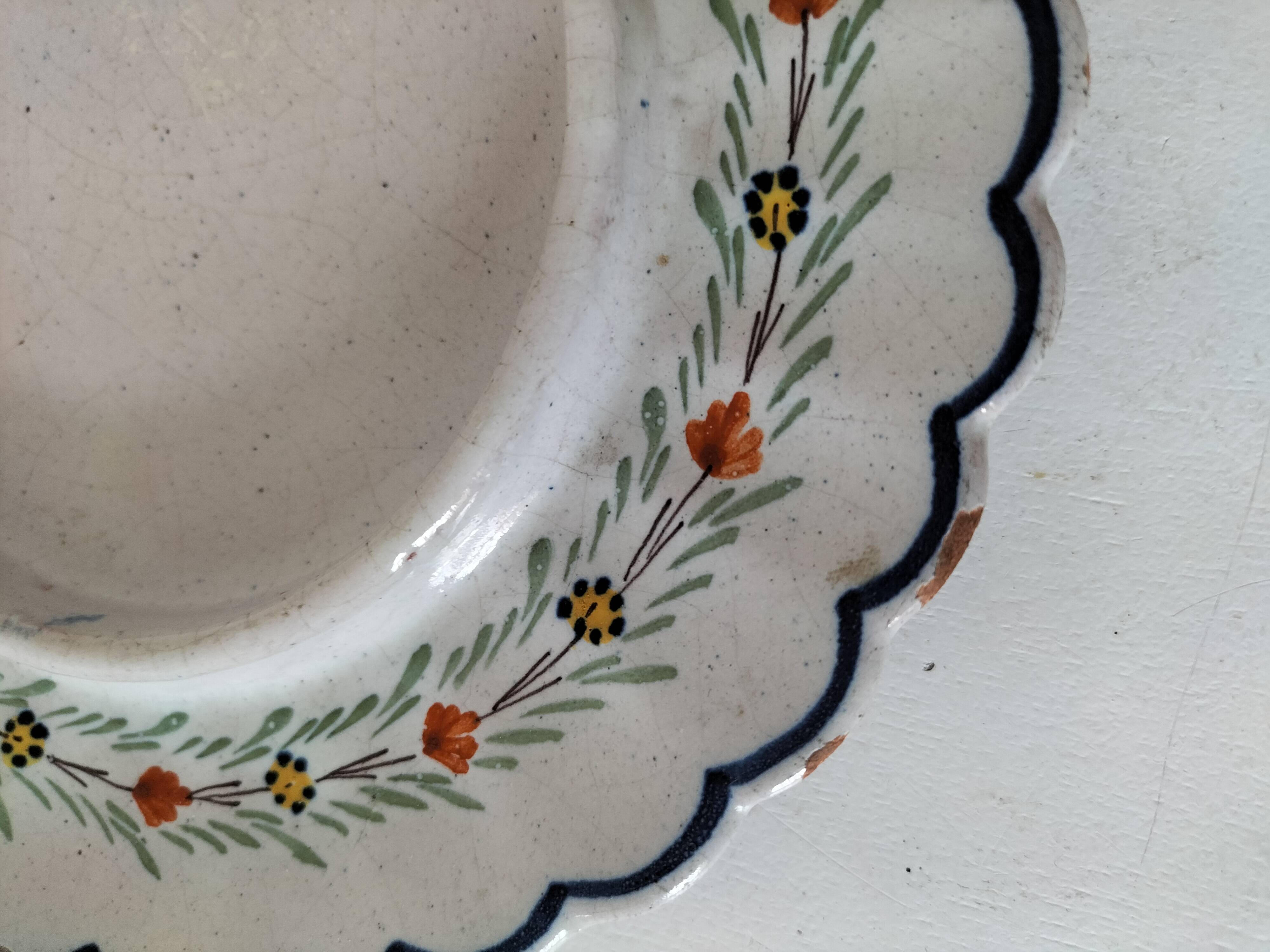 Covered cheese dish in Quimper earthenware – late 19th, early 20th century