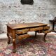 Flat desk in natural wood Louis XV style