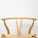 Set of six 'Wishbone chair' model chairs by Hans J. Wegner with leather cushions