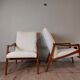 Pair of Jiroutek armchairs by Interier Praha, Vintage Czech 1960s