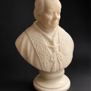 Ancient bust of Pope Pius IX in carved alabaster – 19th century