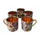 Royal porcelain coffee cups from Luxe inside copper gold cashmere pattern