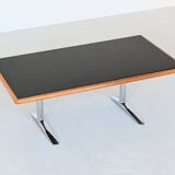 Warren Platner writing desk leather and oak Knoll United States 1970