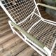 Vintage wired metal chaise longue