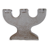 Pukeberg crystal glass candle holder "Tree" | Sweden | 1970s