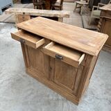 2-door sideboard in solid elm, early 20th century