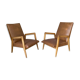 Paire de fauteuils scandinave pieds compas 1950/60