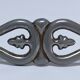 Six Huwil metal handles for neo-classical drawers from the 60s