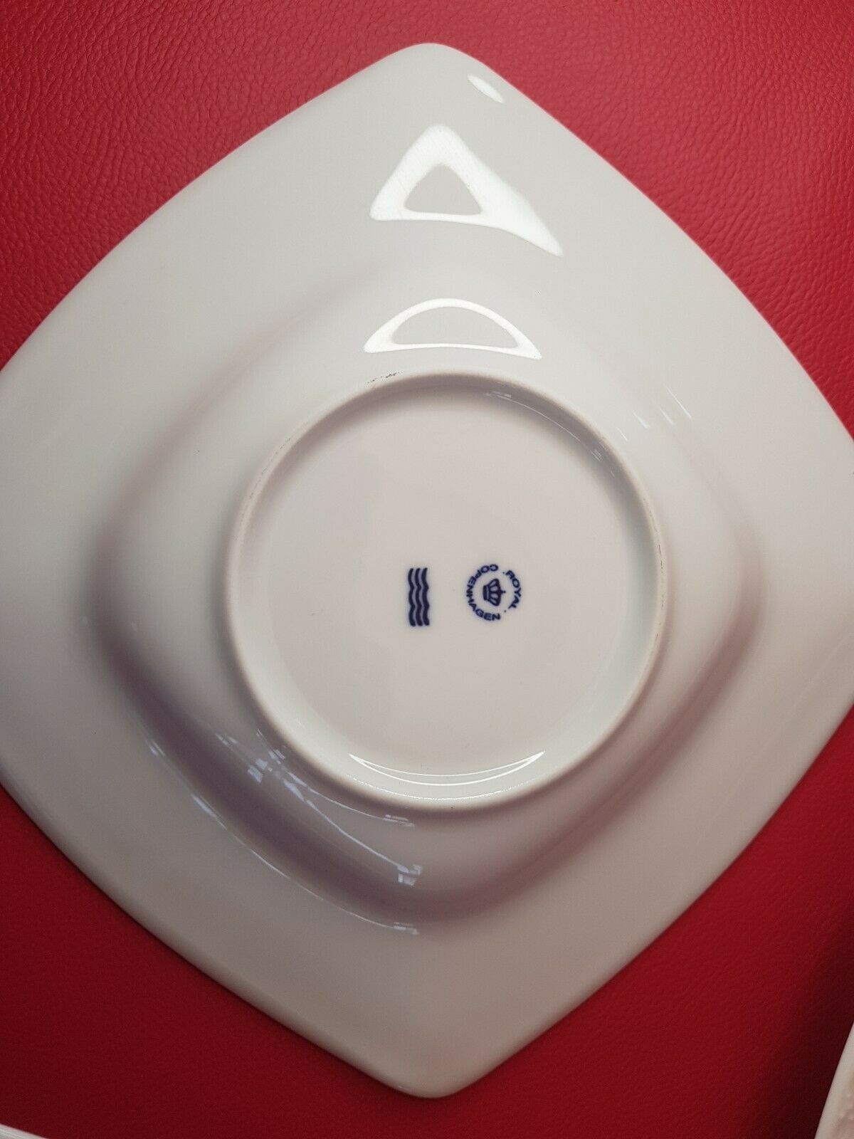 Service 6 square hollow plates porcelain Royal Copenhagen