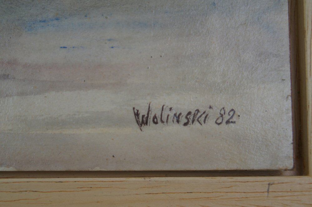 Georges Wolinski, View of Paris, oil on panel, 1982, framed