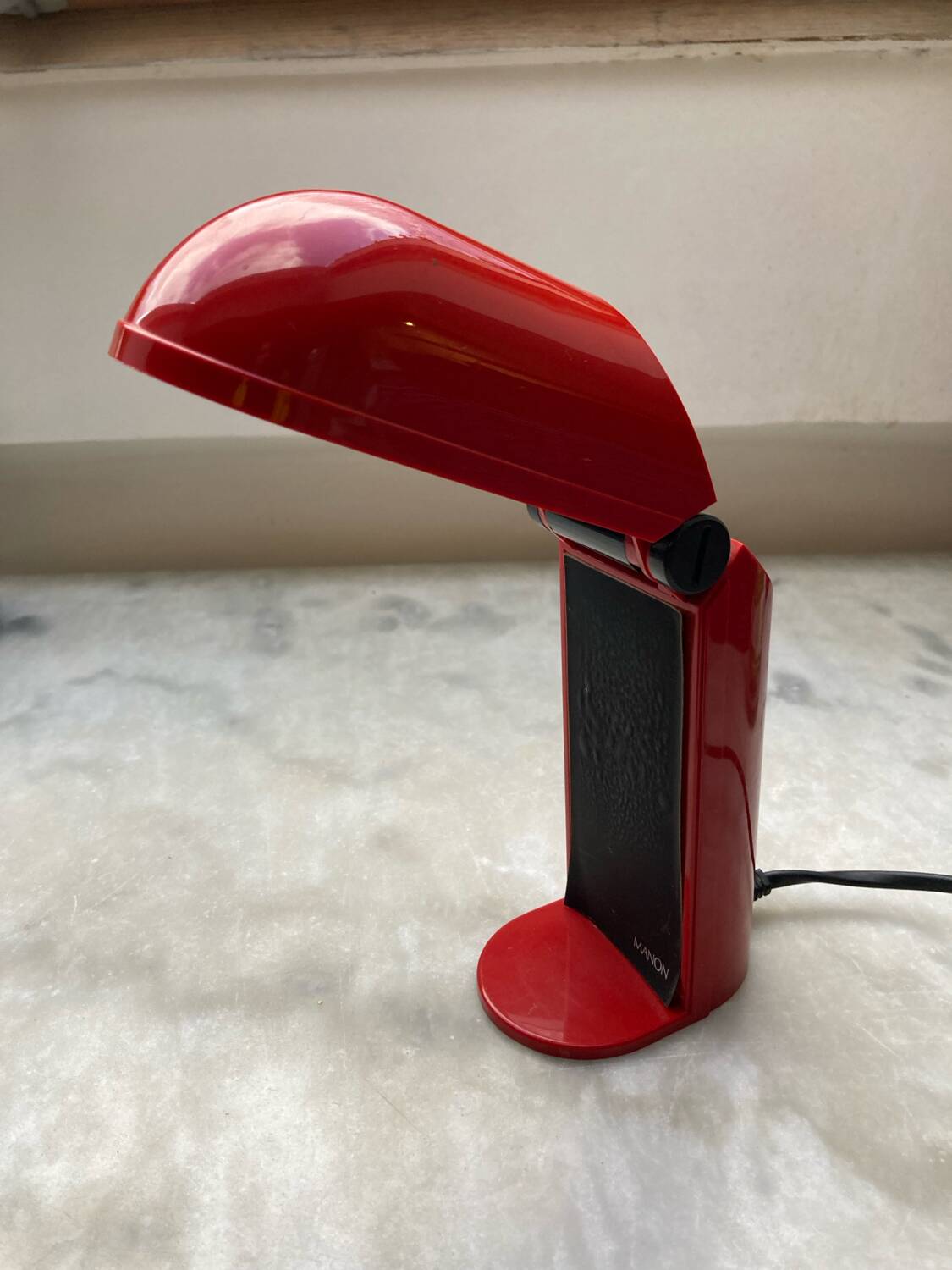 Tronconi red folding desk lamp vintage 70s