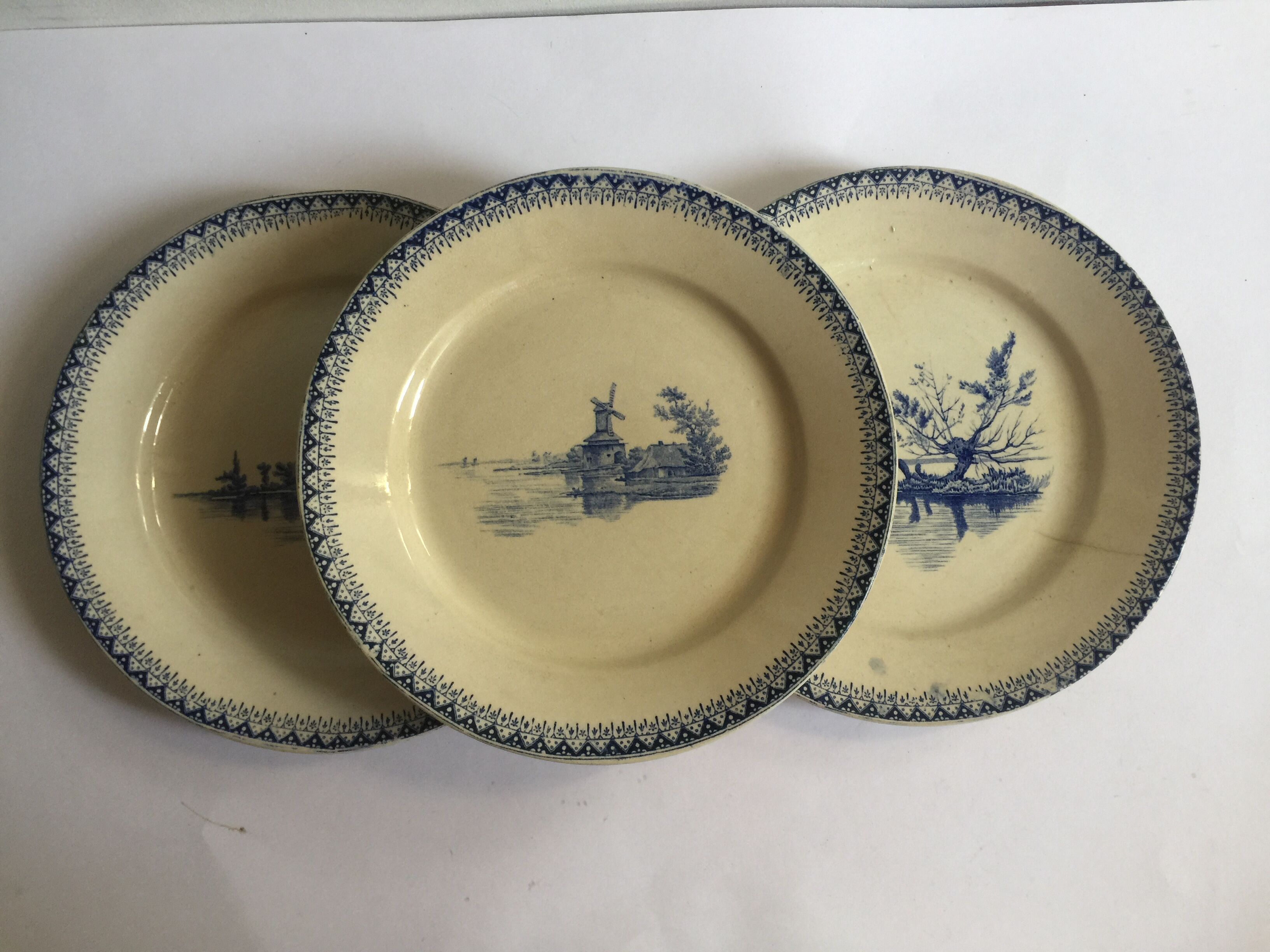 Lot of 3 plates Luneville