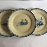 Lot of 3 plates Luneville