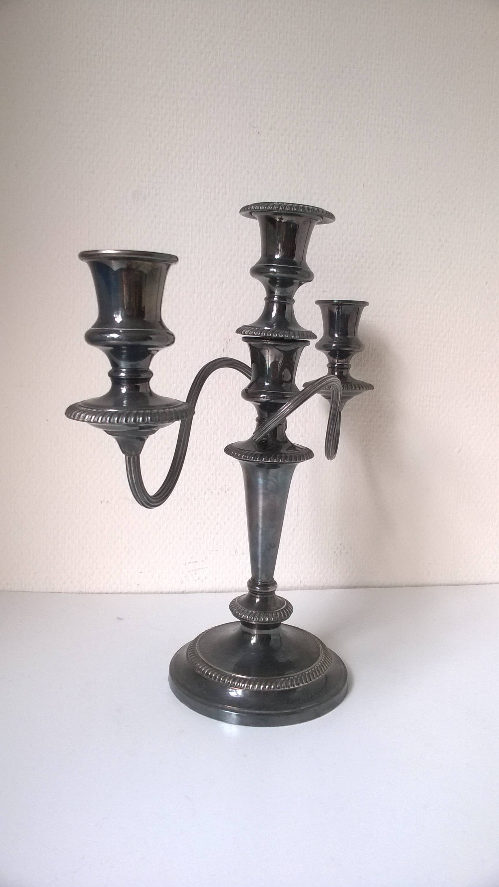 Barker Silver Plated Candlestick, Ellis England