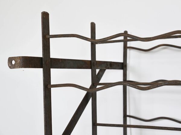 Grand casier à vin vintage en métal, 1960s