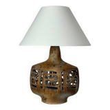 Ceramic lamp by Agnès Escalas, France, circa 1960