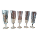 Champagne flutes Carved glass engraved