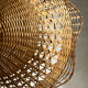 Vintage rattan and wicker pendant light