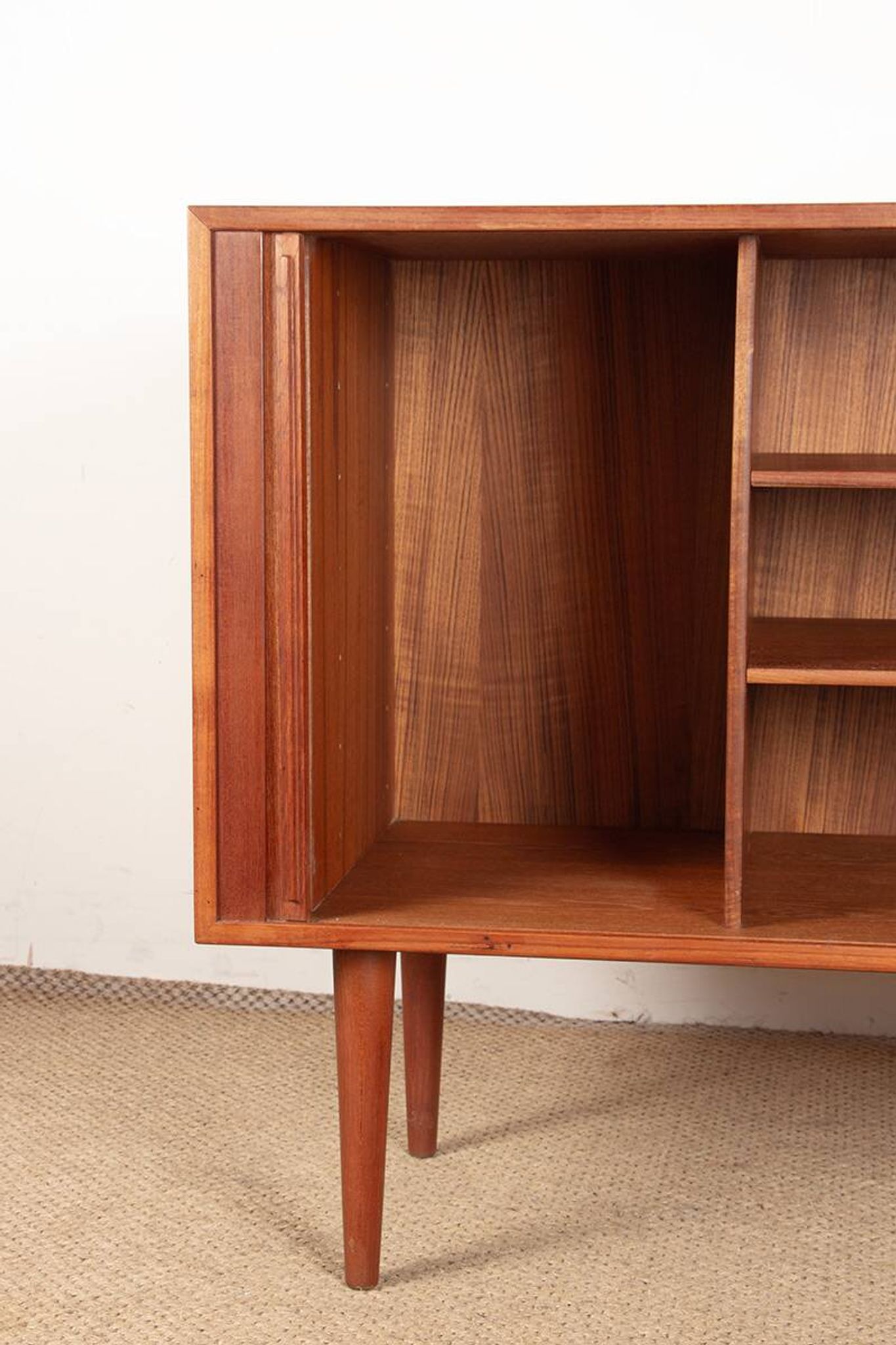 Small Danish Enfilade in teak model 42 by Kai Kristiansen, Feldballes.