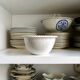 White earthenware salad bowl