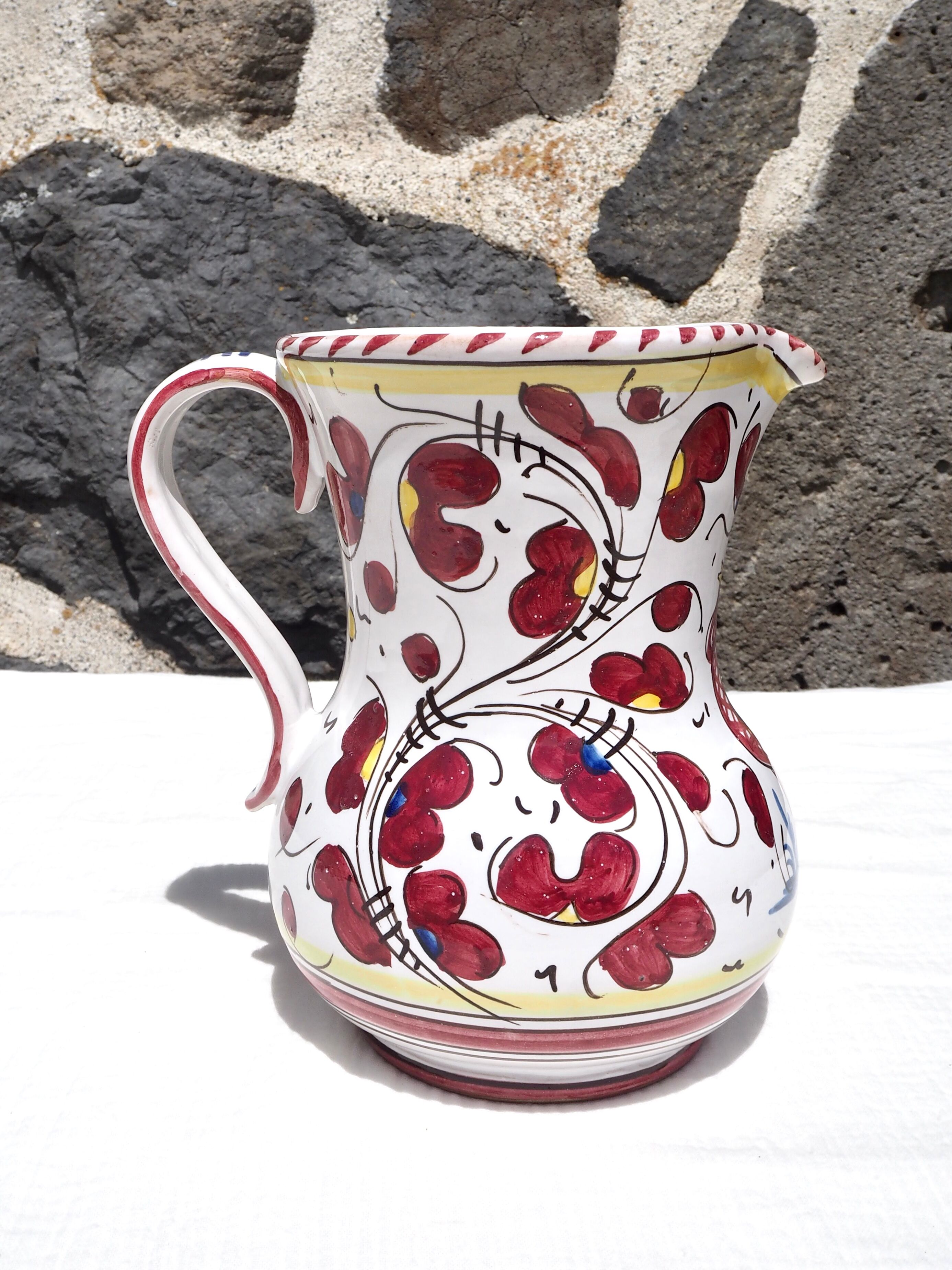 Italian ceramic pitcher