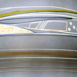 Terracotta vase with futurist decoration, 1960s