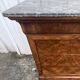 Commode Louis-Philippe en ronce de noyer, marbre Saint-Anne, milieu 19ème