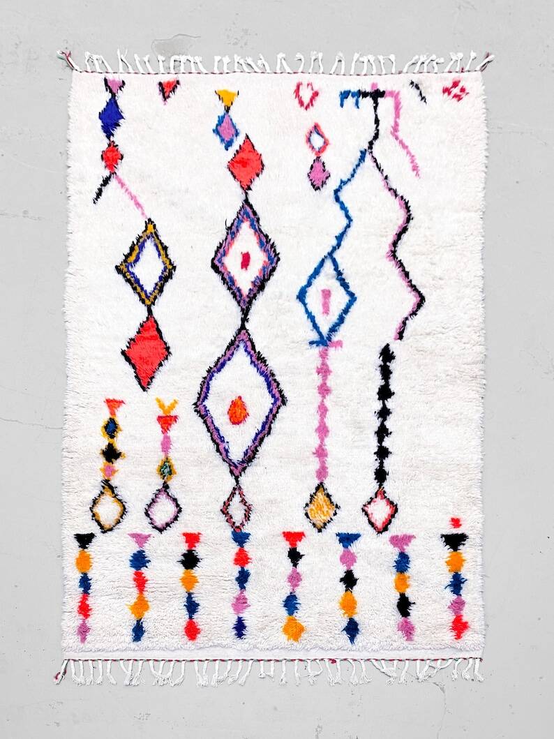 Tapis bérbere fait main traditionnelle 250cmx150cm