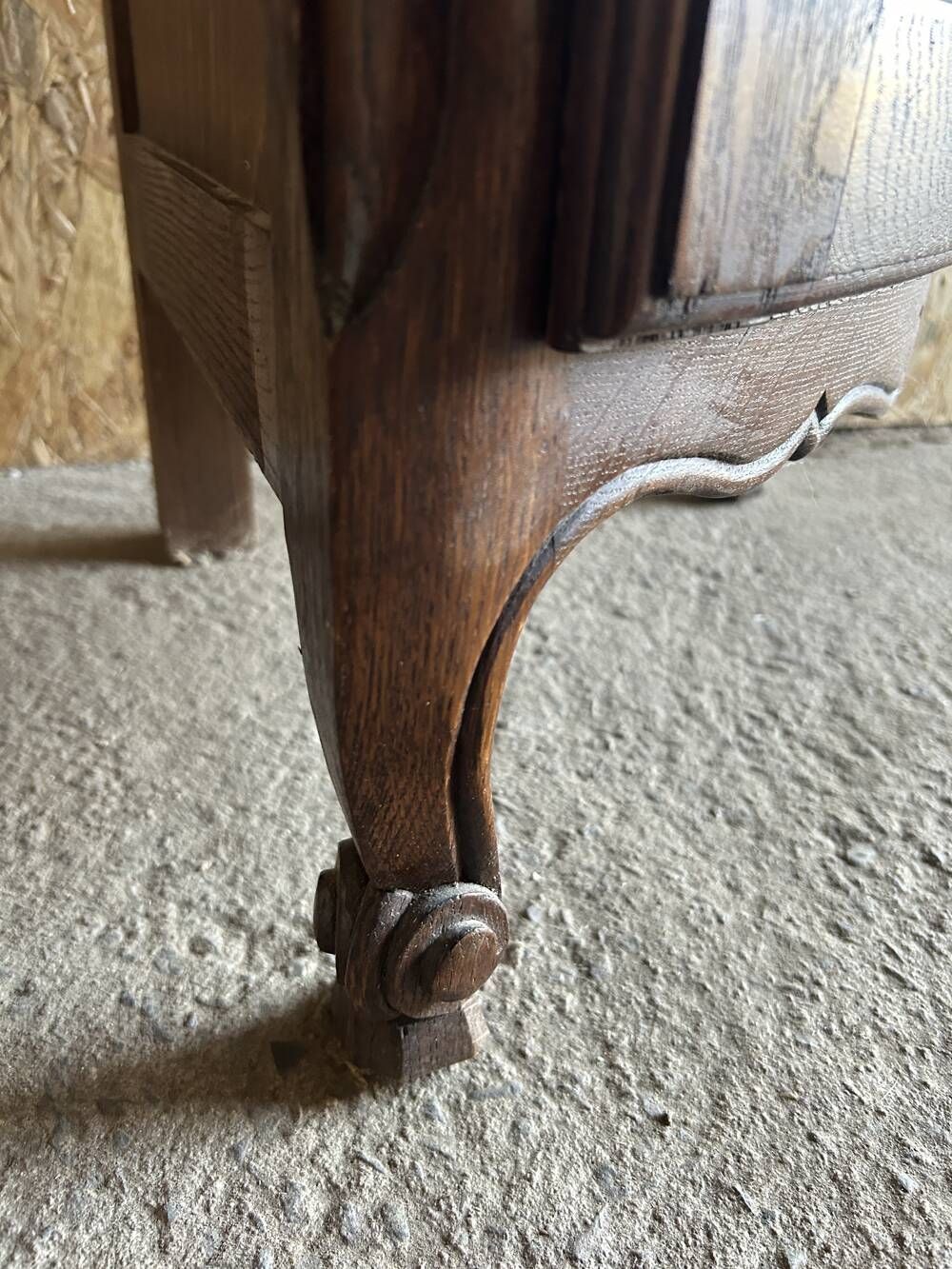 Door corner, Louis XV style cherry, vintage, 60s