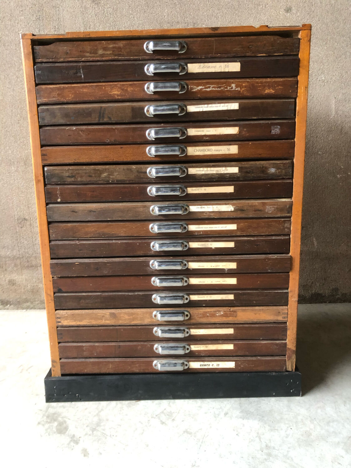 Old drawer loom furniture