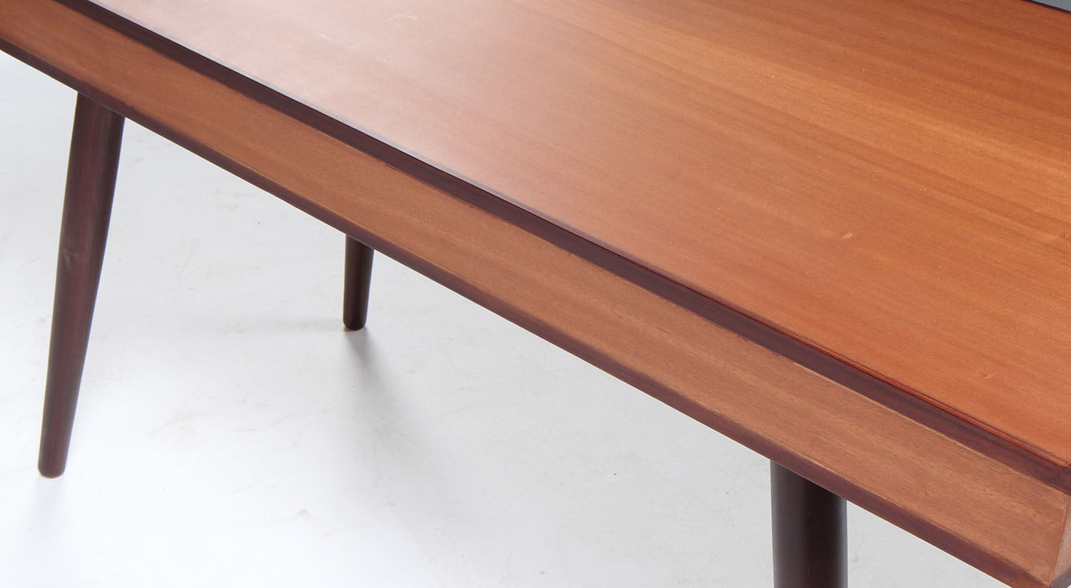Teak minister's desk consisting of 3 drawers