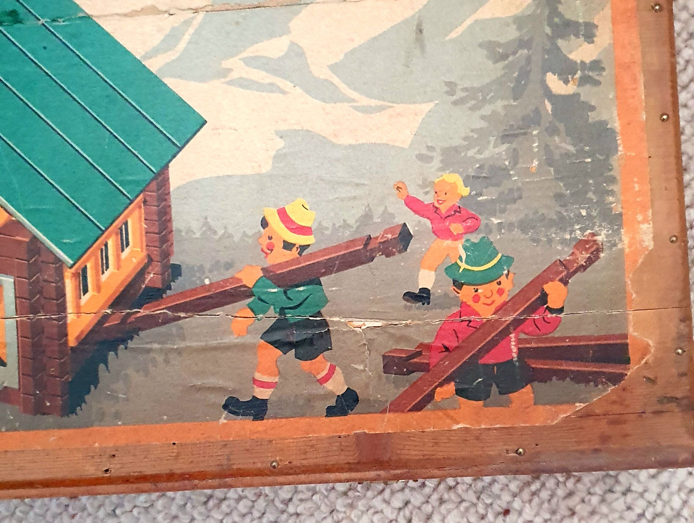Swiss Chalet Wooden Game 50s