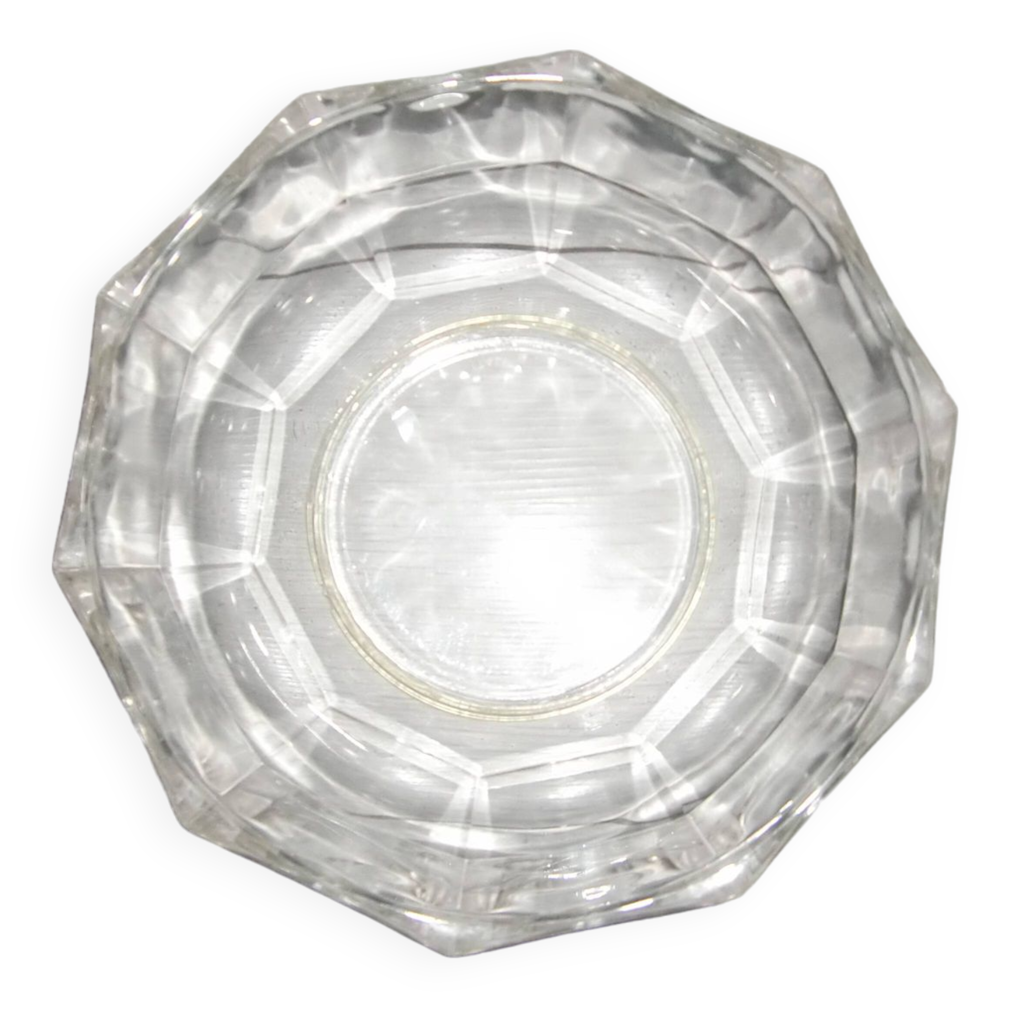 Solid crystal salad bowl