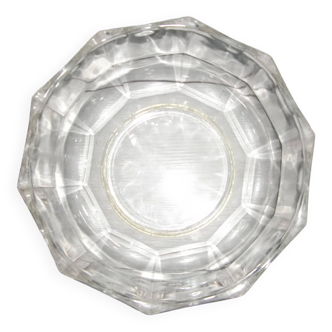 Solid crystal salad bowl