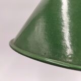 Old enamelled sheet metal lamp