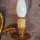 Pair of gold metal foliage appliques