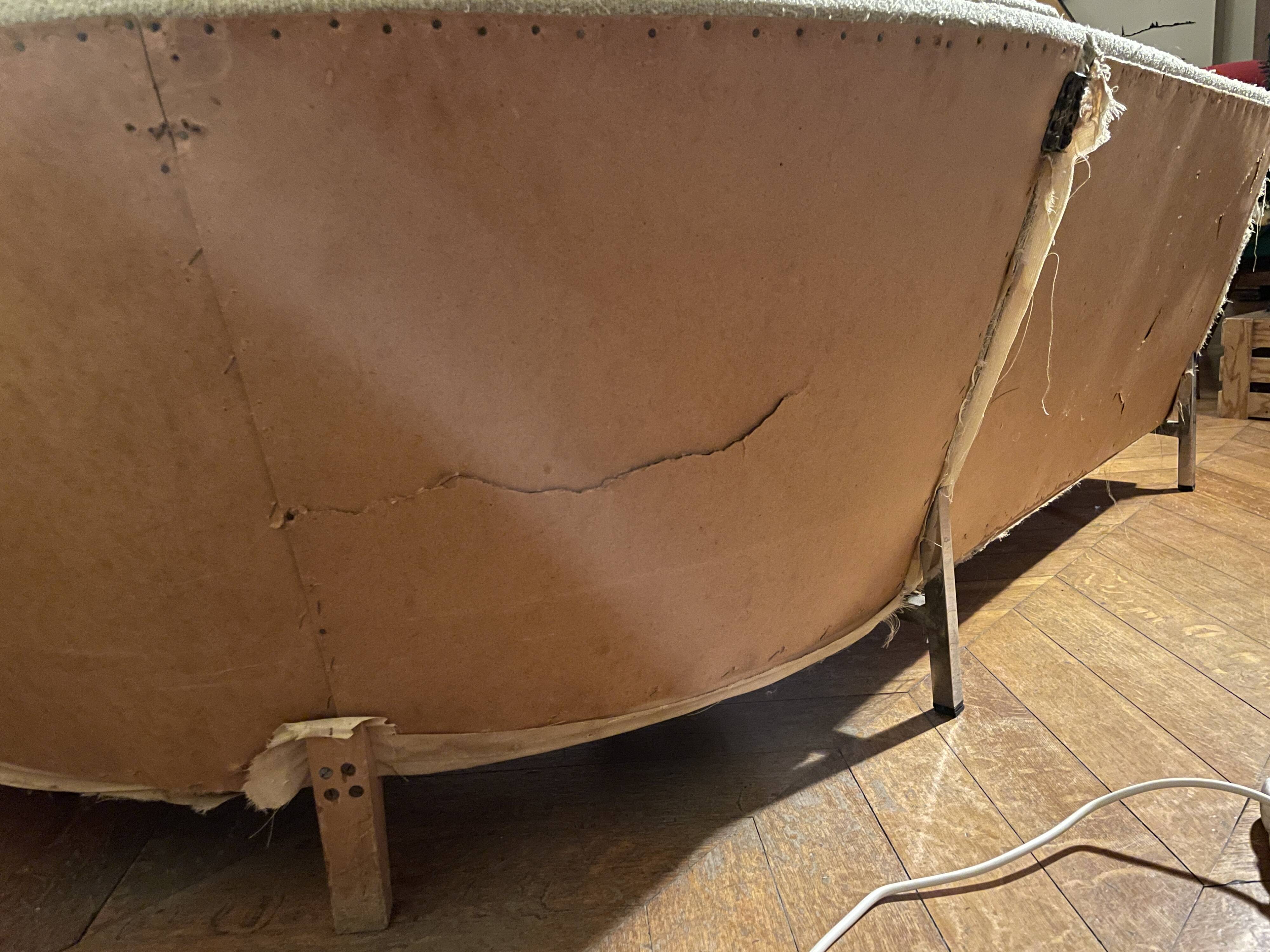 1950s almond green corner sofa