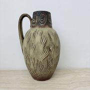 Vase vintage Scheurich d'Allemagne de l'Ouest à décor de chevaux, années 1970