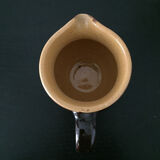 Handmade brown 70's ceramic jug pot