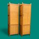 Bamboo cabinet woven and modular pine vintage 1960