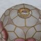 Pair of vintage pendant lamps in brass mother-of-pearl and shells