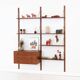 Teak modular shelving unit, Danish design, 1960s, made in Denmark