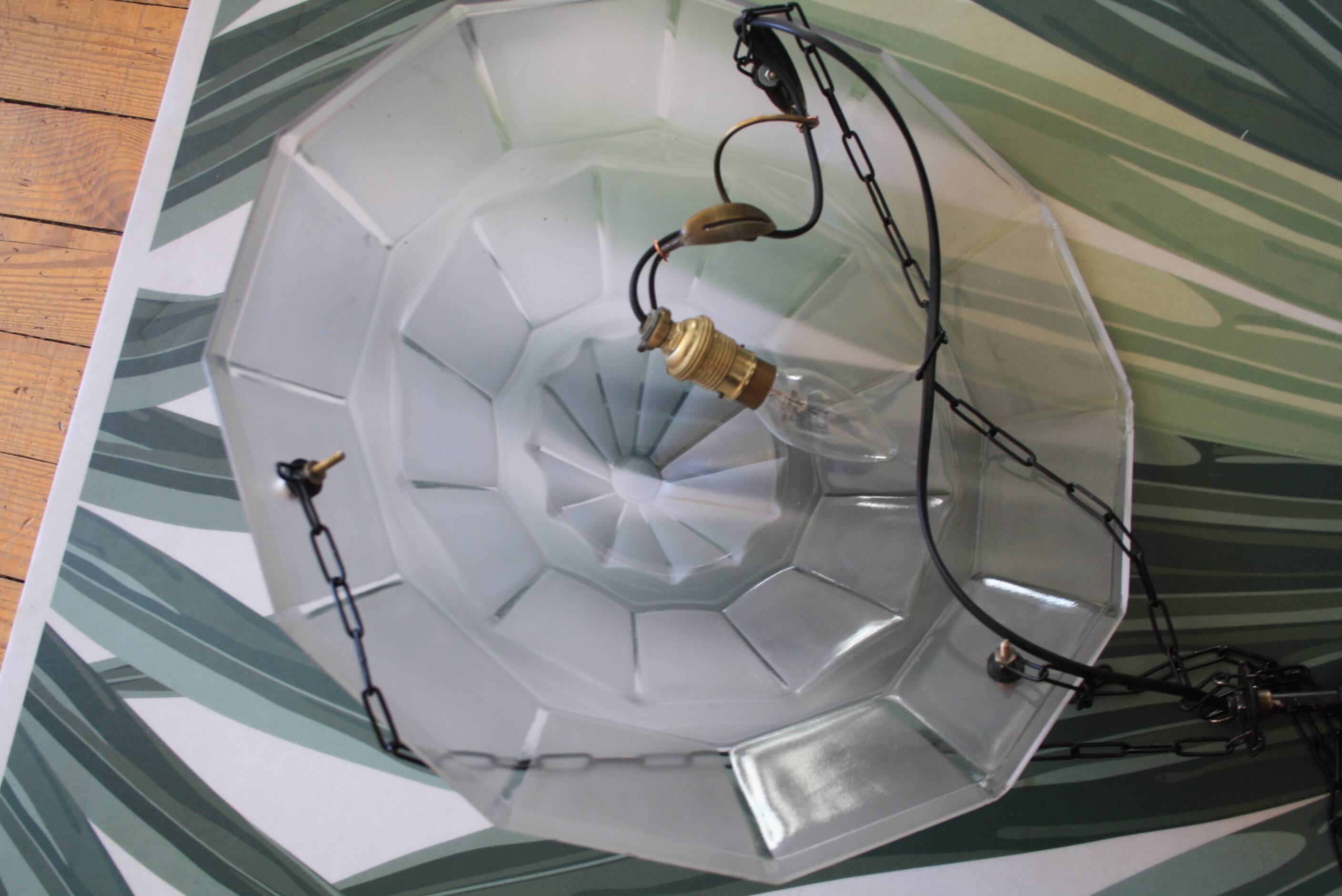 Art Deco coupe pendant light