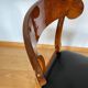 Biedermeier Shovel Chair in Walnut Veneer & Black Leather, Austria, 1820s